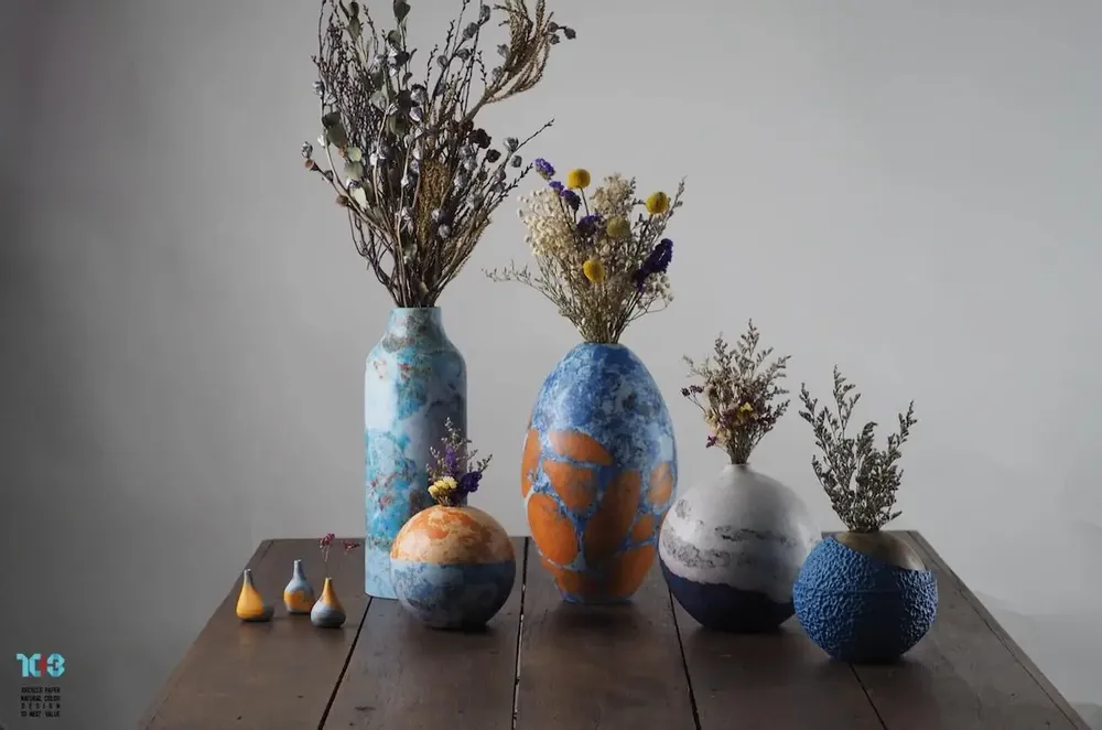 Decorative objects - Upcycled Paper Tranformation to Vase & Sculpture - 103PAPER SHOP