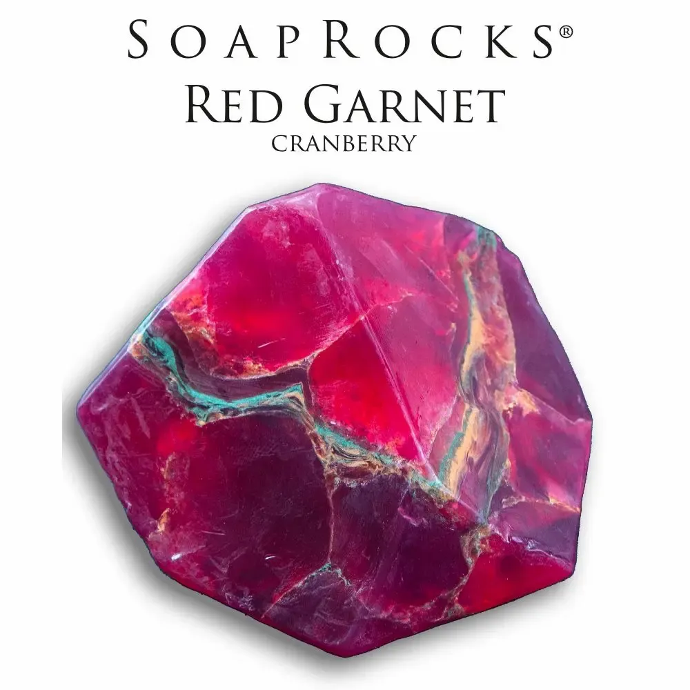 Savons - Savon SoapRocks Grenat Rouge 170 gr - SOAPROCKS