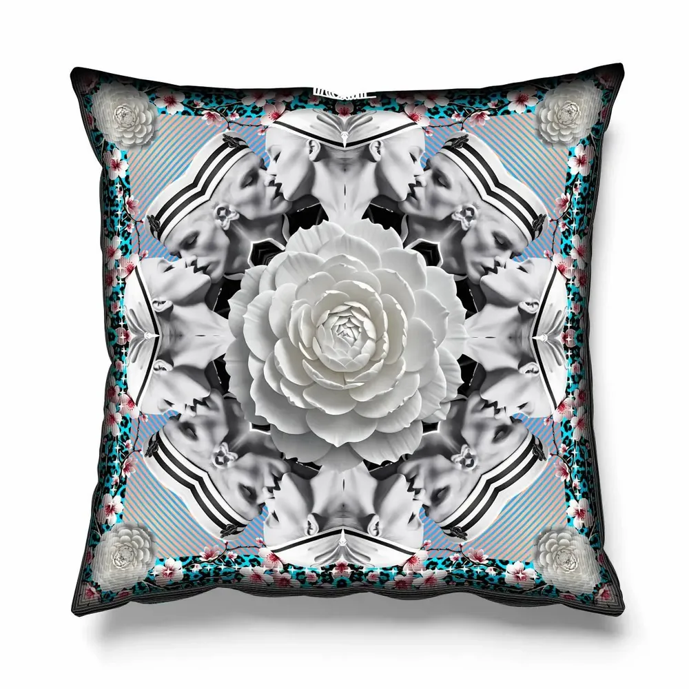 Fabric cushions - KISS & DRILL CUSHION - LOVE BY MILSHTEIN