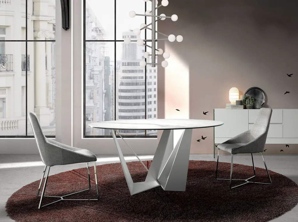 Chaises - Chaise de table à manger rembourrée en tissu - ANGEL CERDÁ