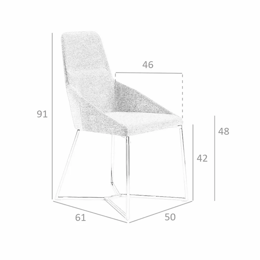 Chaises - Chaise de table à manger rembourrée en tissu - ANGEL CERDÁ