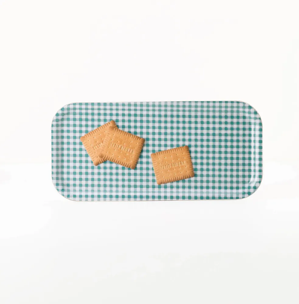 Repas pour enfant - Plateau de service rectangulaire en bois - Petits beurre 15x32 cm - MONBOPLATO