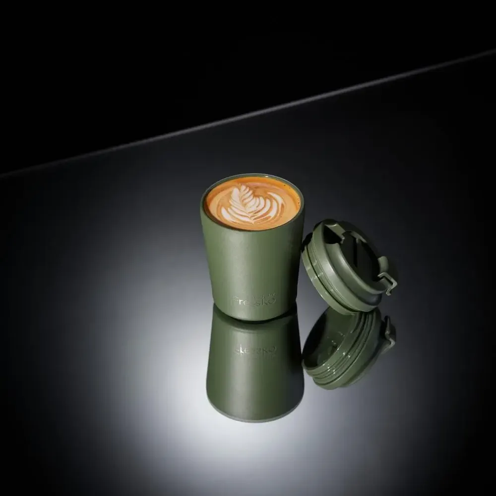 Mugs - Piccolo 4oz Khaki, Ceramic Cup - MADE BY FRESSKO