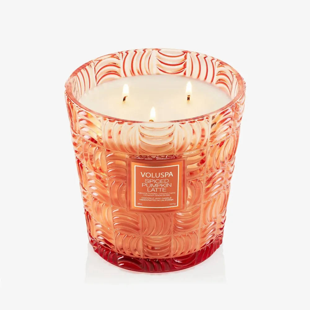 Candles - Spiced Pumpkin Latte Capsule 3W Hearth Candle - VOLUSPA
