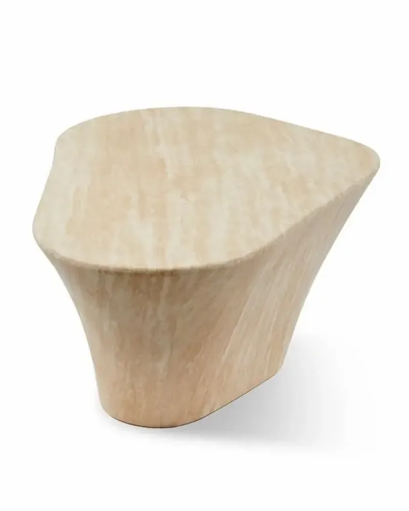 Coffee tables - Oval Marble Look Coffee Table (M) - POLSPOTTEN