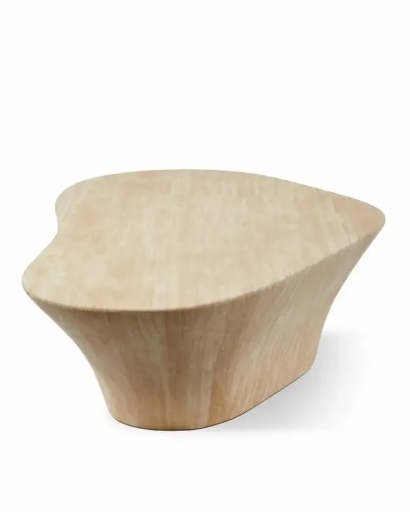 Coffee tables - Oval Marble Look Coffee Table (L) - POLSPOTTEN