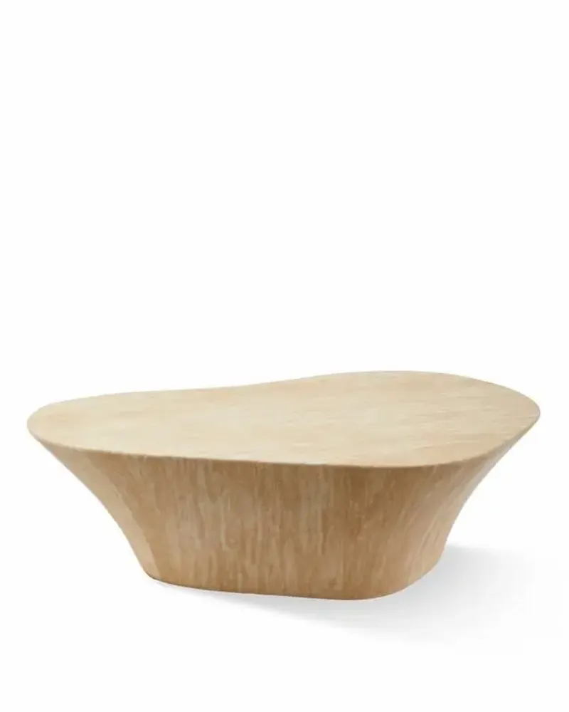 Coffee tables - Oval Marble Look Coffee Table (L) - POLSPOTTEN