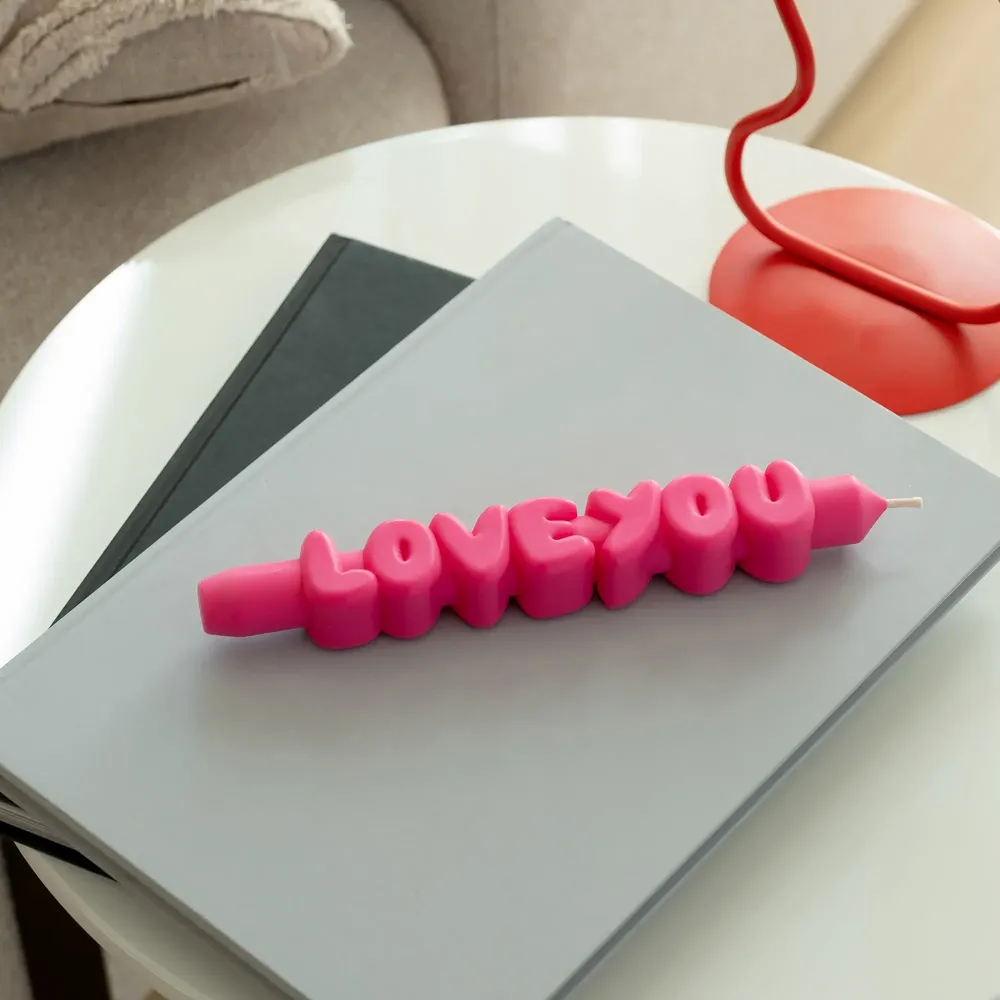 Cadeaux - LOVE YOU - Bougie 3D Taper - CANDLEHAND