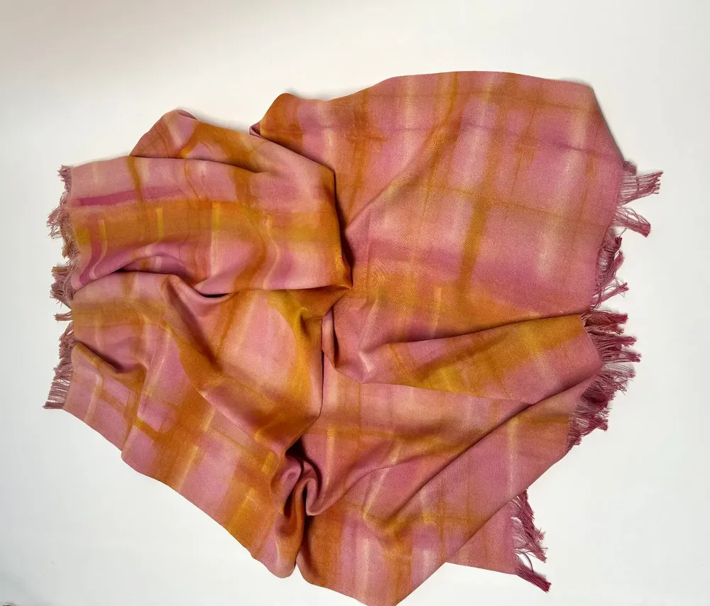 Plaids - Couverture en chanvre et lin teinte à la main HL 8 - OTTUNO