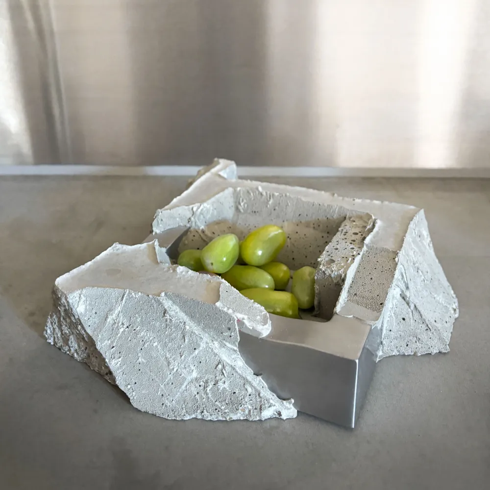 Bowls - Stainless Steel & Concrete Tray - CASE STUDIOS