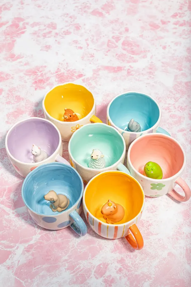 Mugs - Surprise Hidden Cat Mug - SASS & BELLE