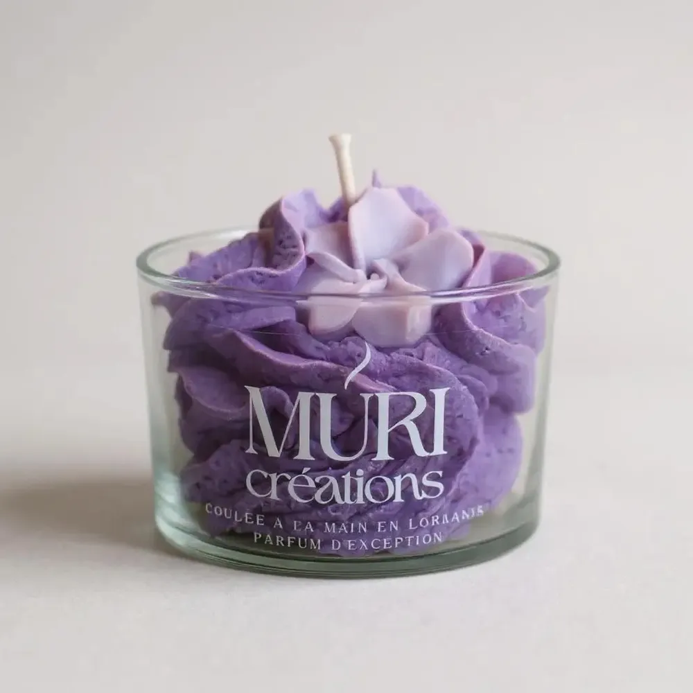 Cadeaux - Bougie parfumée Violette -150ml - MURI CREATIONS