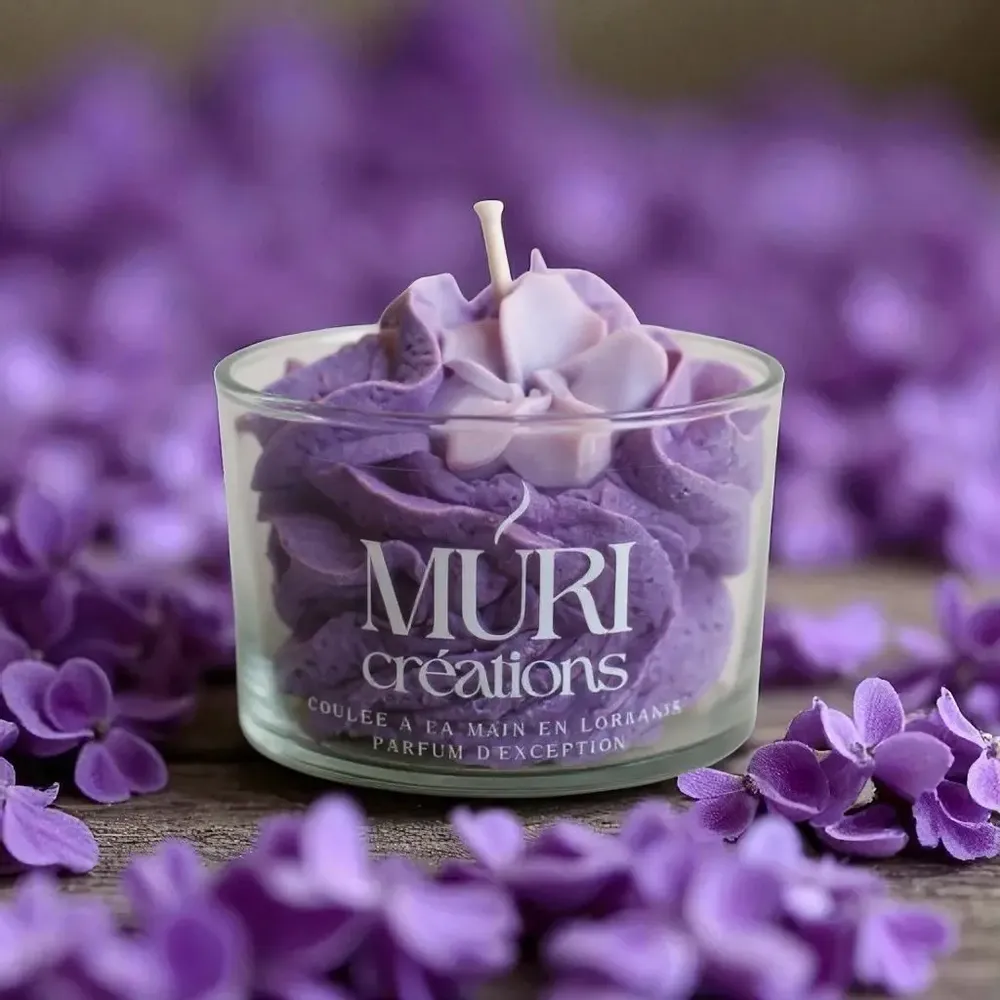 Cadeaux - Bougie parfumée Violette -150ml - MURI CREATIONS