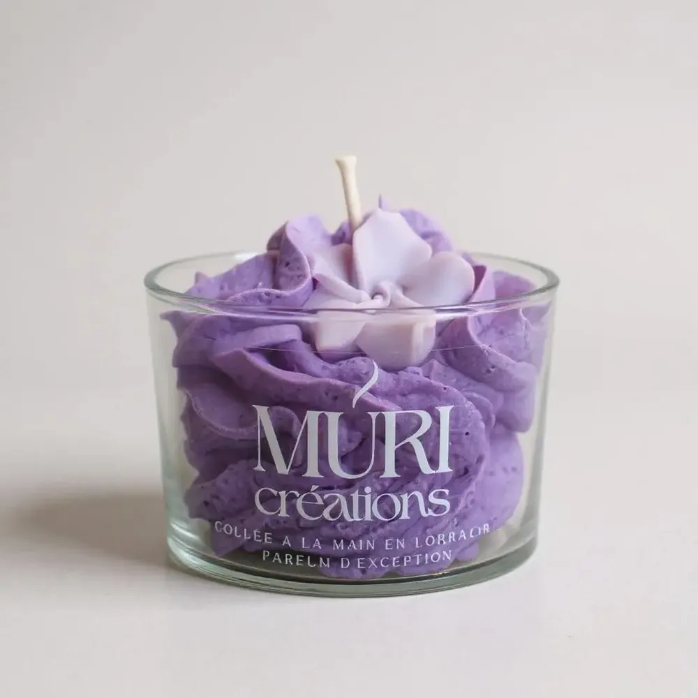 Cadeaux - Bougie parfumée Violette -150ml - MURI CREATIONS