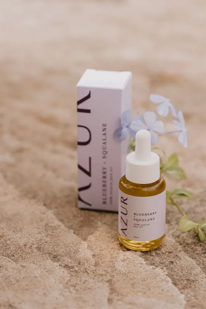 Savons - HUILE POUR LE VISAGE | myrtille + squalane - AZUR NATURAL BODY CARE
