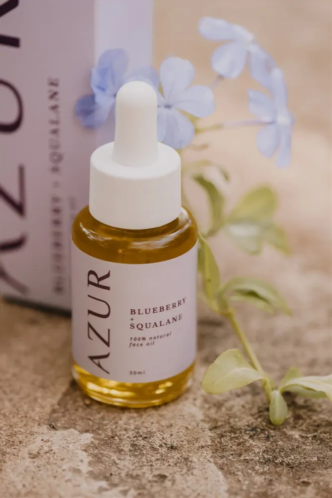 Savons - HUILE POUR LE VISAGE | myrtille + squalane - AZUR NATURAL BODY CARE