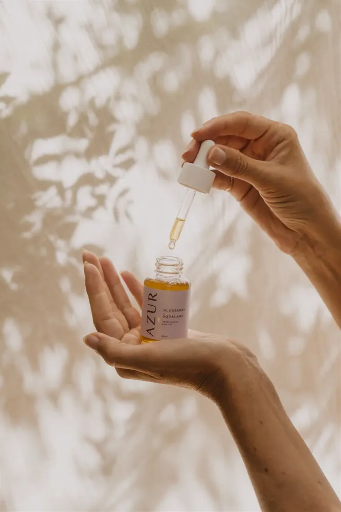 Savons - HUILE POUR LE VISAGE | myrtille + squalane - AZUR NATURAL BODY CARE