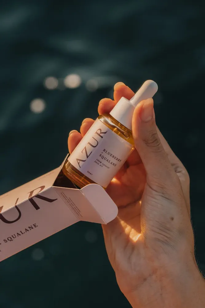 Savons - HUILE POUR LE VISAGE | myrtille + squalane - AZUR NATURAL BODY CARE