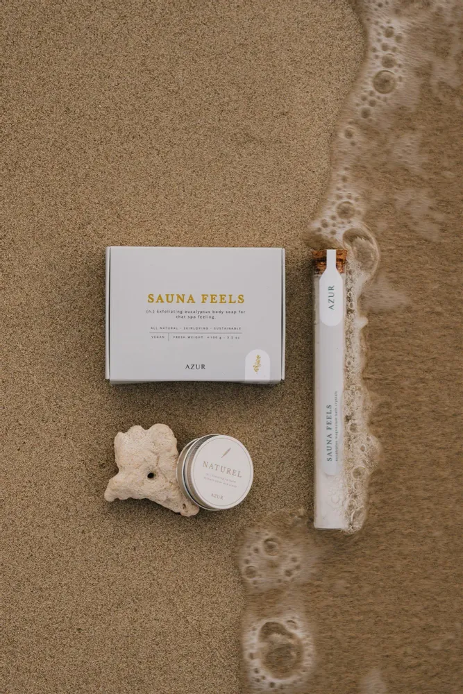 Savons - SAUNA FEELS | barre corporelle au sel - AZUR NATURAL BODY CARE