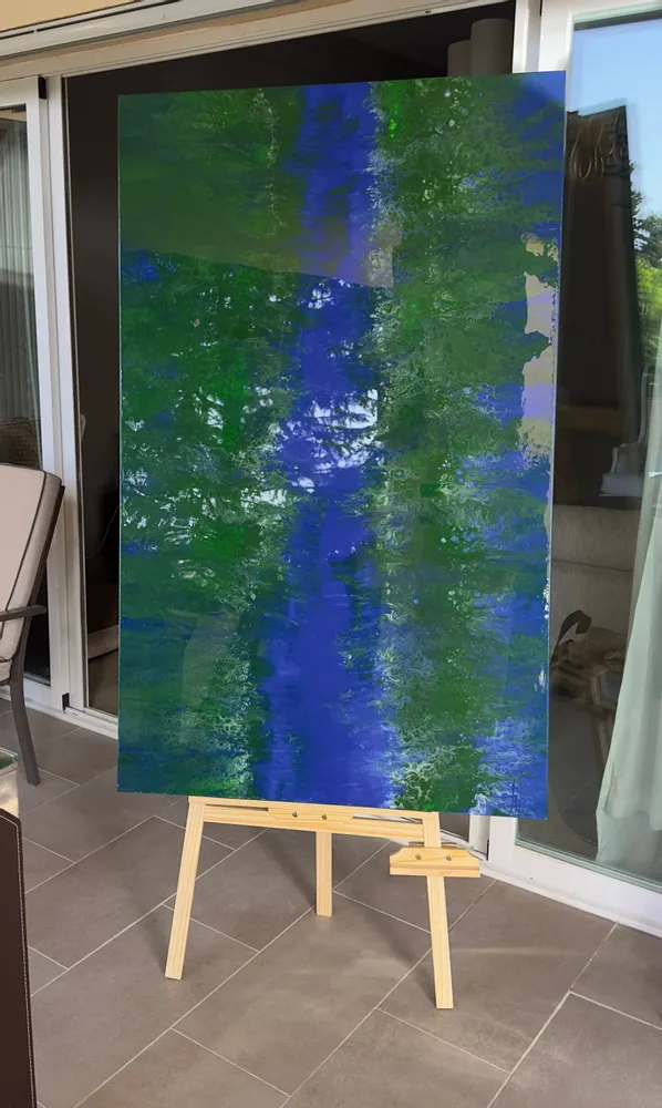 Tableaux - "JungleMirror" – toile acrylique/resin grand format (146 x 89 cm) - TURIK&ART (KSENIIA TURIK)