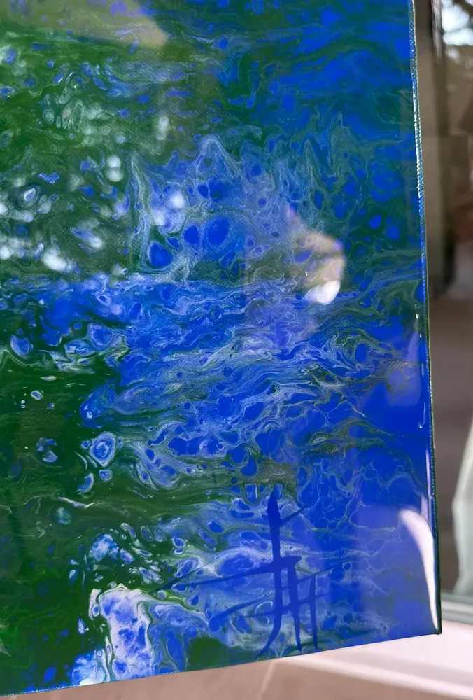 Tableaux - "JungleMirror" – toile acrylique/resin grand format (146 x 89 cm) - TURIK&ART (KSENIIA TURIK)