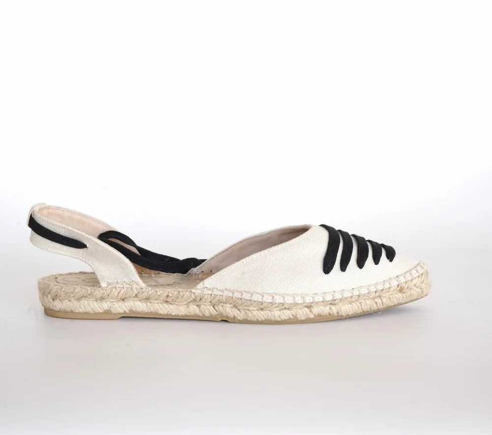 Shoes - Flat espadrilles — customizable canvas colors and ribbons - ATELIER COSTÀ