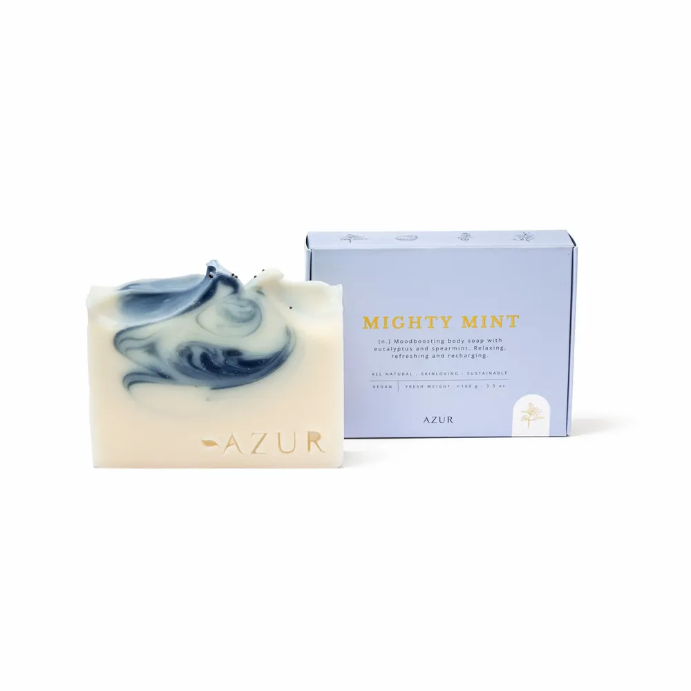 Soaps - MIGHTY MINT | body bar | natural soap - AZUR NATURAL BODY CARE