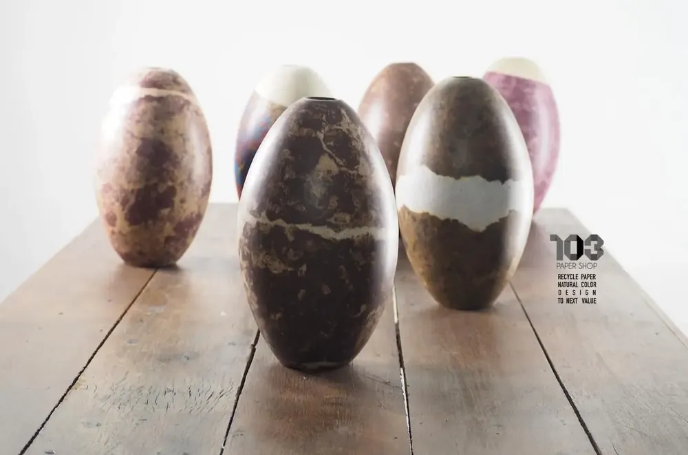 Objets de décoration - OUR DESIGN RESTORES LIFE TO RECYCLE PAPER AND OTHER NATURAL MATERIALS. - 103PAPER SHOP