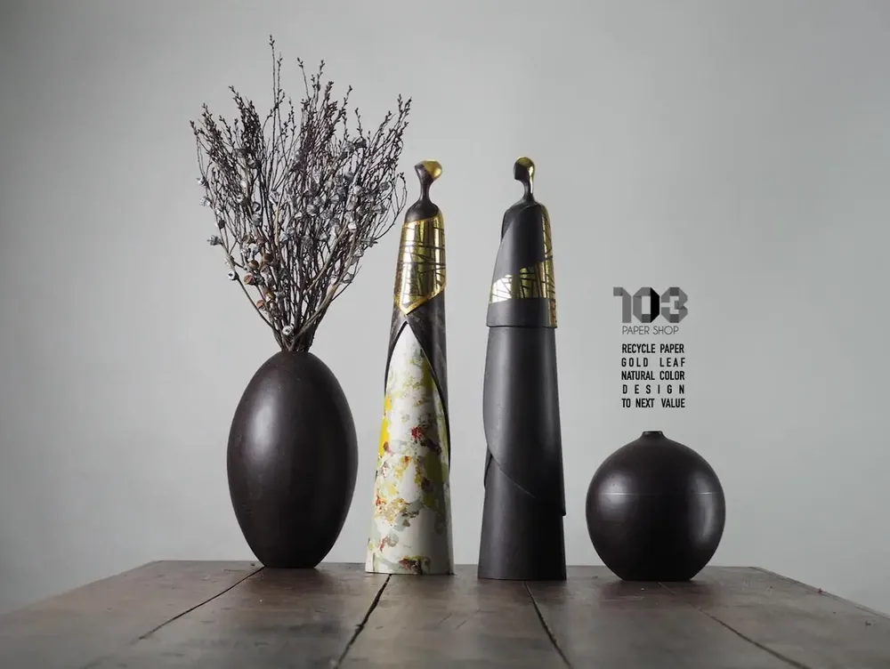 Objets de décoration - OUR DESIGN RESTORES LIFE TO RECYCLE PAPER AND OTHER NATURAL MATERIALS. - 103PAPER SHOP