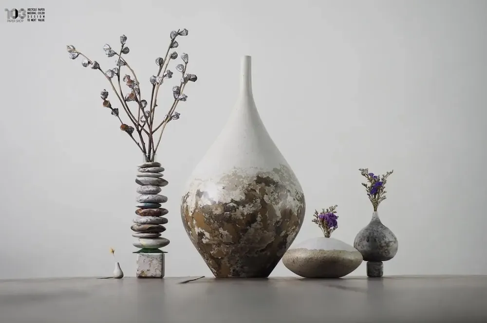 Objets de décoration - OUR DESIGN RESTORES LIFE TO RECYCLE PAPER AND OTHER NATURAL MATERIALS. - 103PAPER SHOP