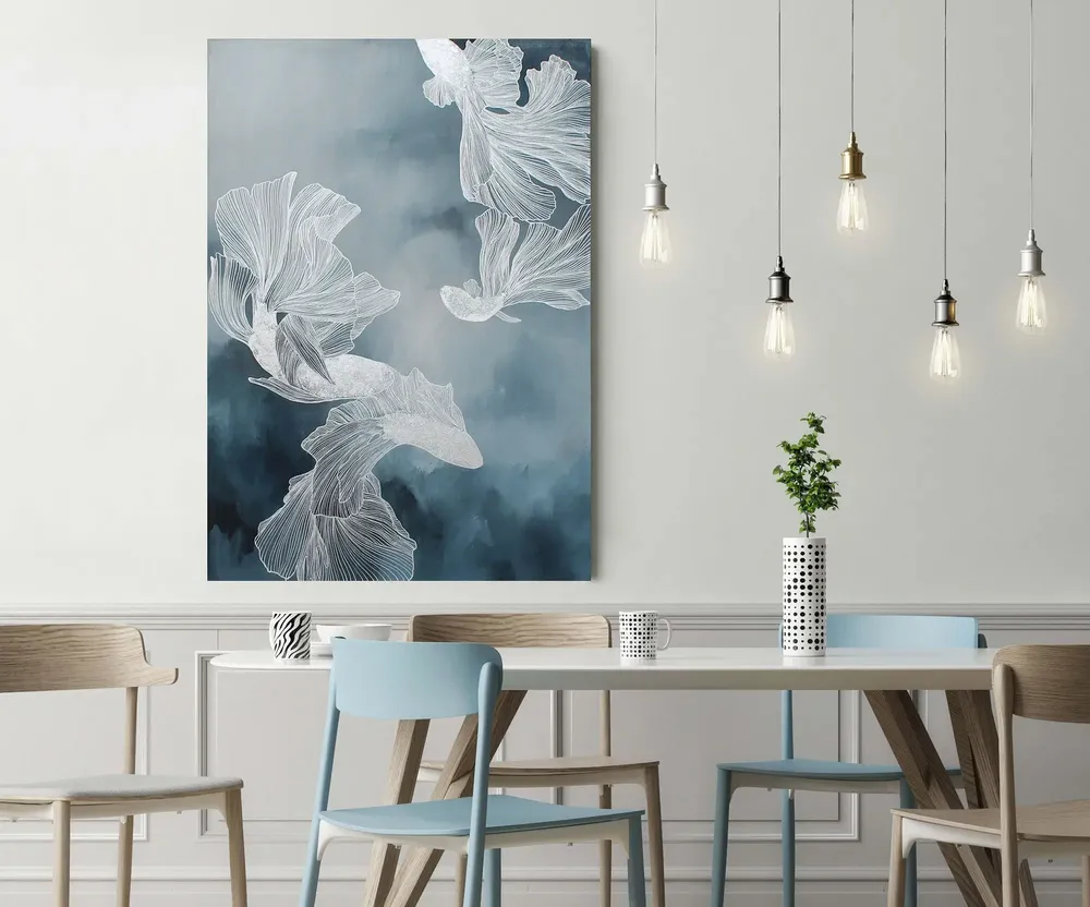 Office design and planning - « Carps » Series of handmade textured abstract paintings - MATISS ART STUDIO