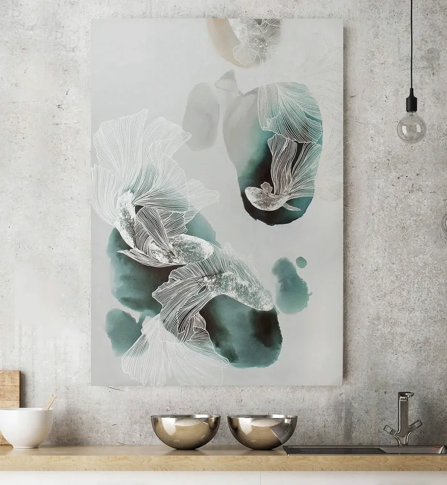 Office design and planning - « Carps » Series of handmade textured abstract paintings - MATISS ART STUDIO