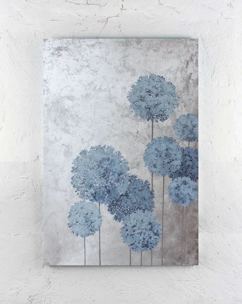 Office design and planning - « Flower Balls» Series of handmade textured abstract paintings - MATISS ART STUDIO