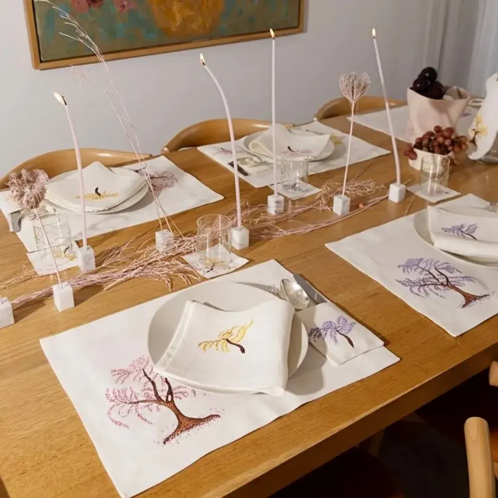 Placemats - Embroidered Placemat Set of 2 - HYA CONCEPT STORE