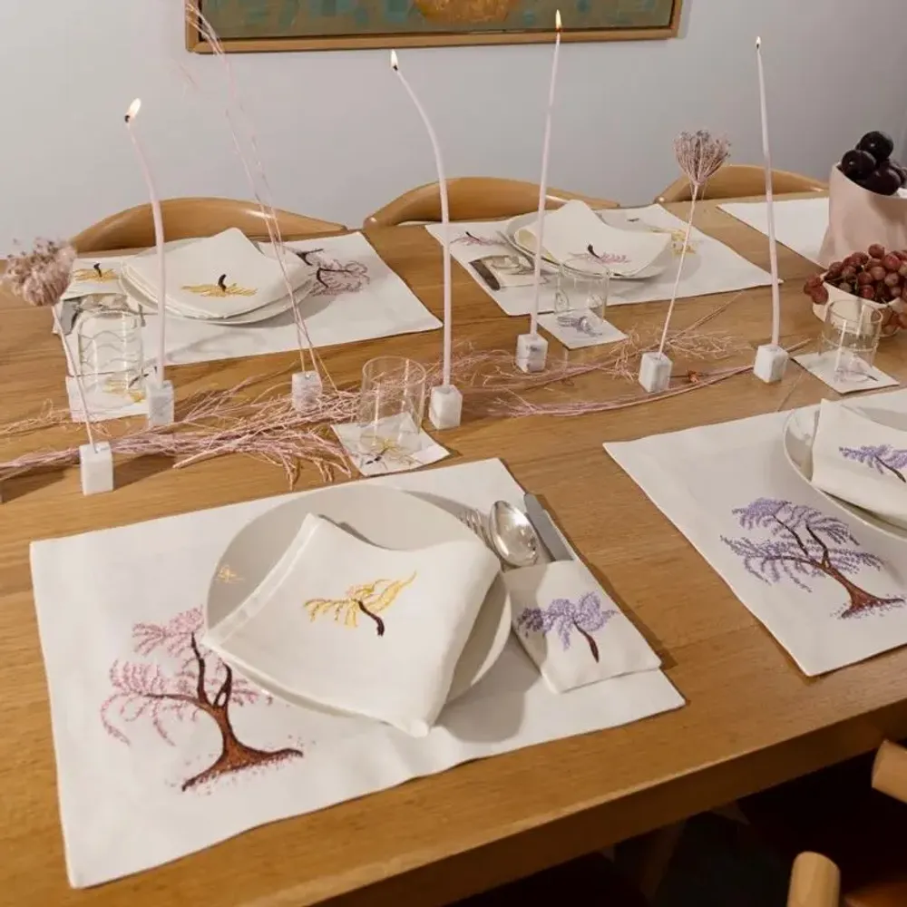 Placemats - Embroidered Placemat Set of 2 - HYA CONCEPT STORE