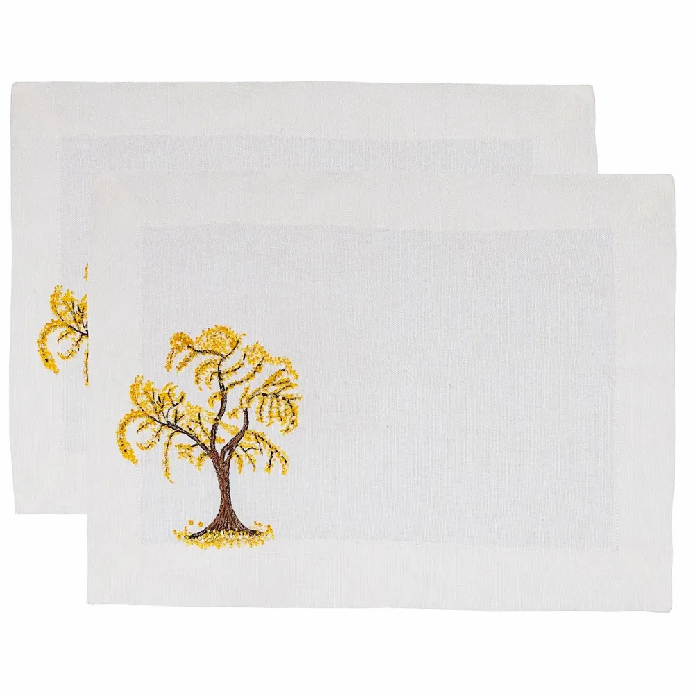 Placemats - Embroidered Placemat Set of 2 - HYA CONCEPT STORE