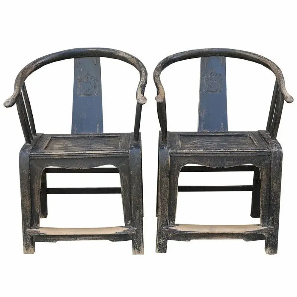 Chaises - Pair unique de chaisses ancien - PAGODA INTERNATIONAL