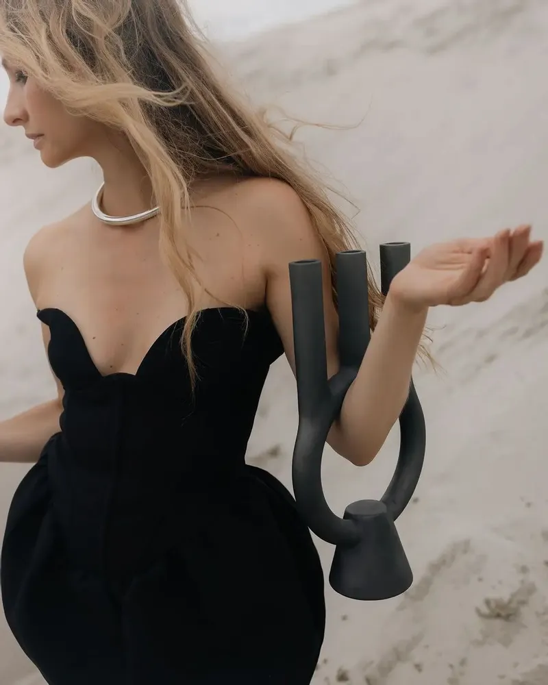 Ceramic - Trinity candle holder Guculia.Tini - GALERIE SANA MOREAU