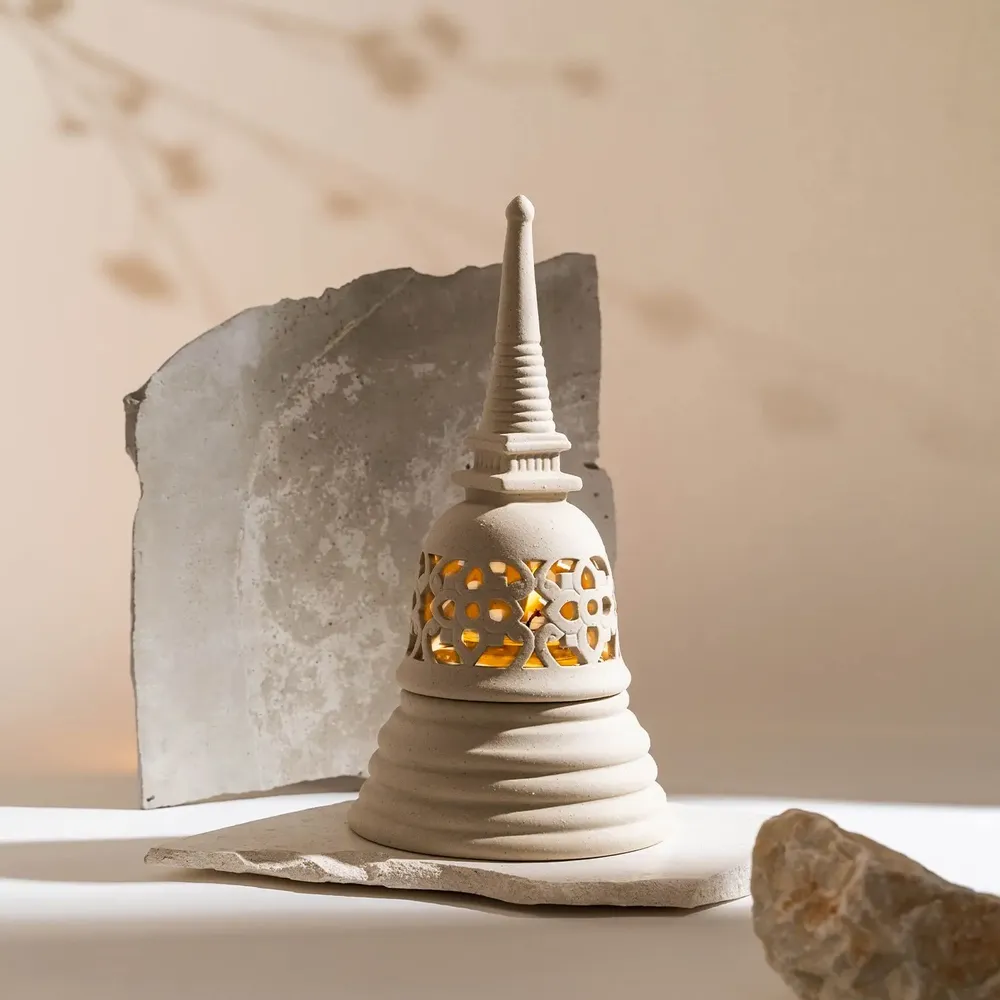 Candlesticks and candle holders - The En-Lightening Stupa - WAT ABOUT SIAM