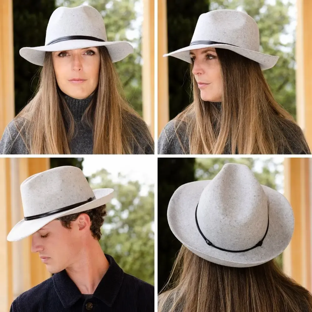 Hats - FELT FEDOR HAT leather stop - TRAVAUX EN COURS...