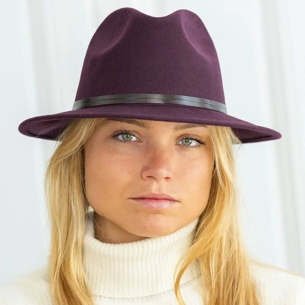 Hats - Chapeau feutre bord large GALON ETHNIC - TRAVAUX EN COURS...