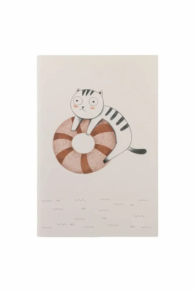 Office sets - Notebook BLUE SPLASHY CAT - TRANQUILLO