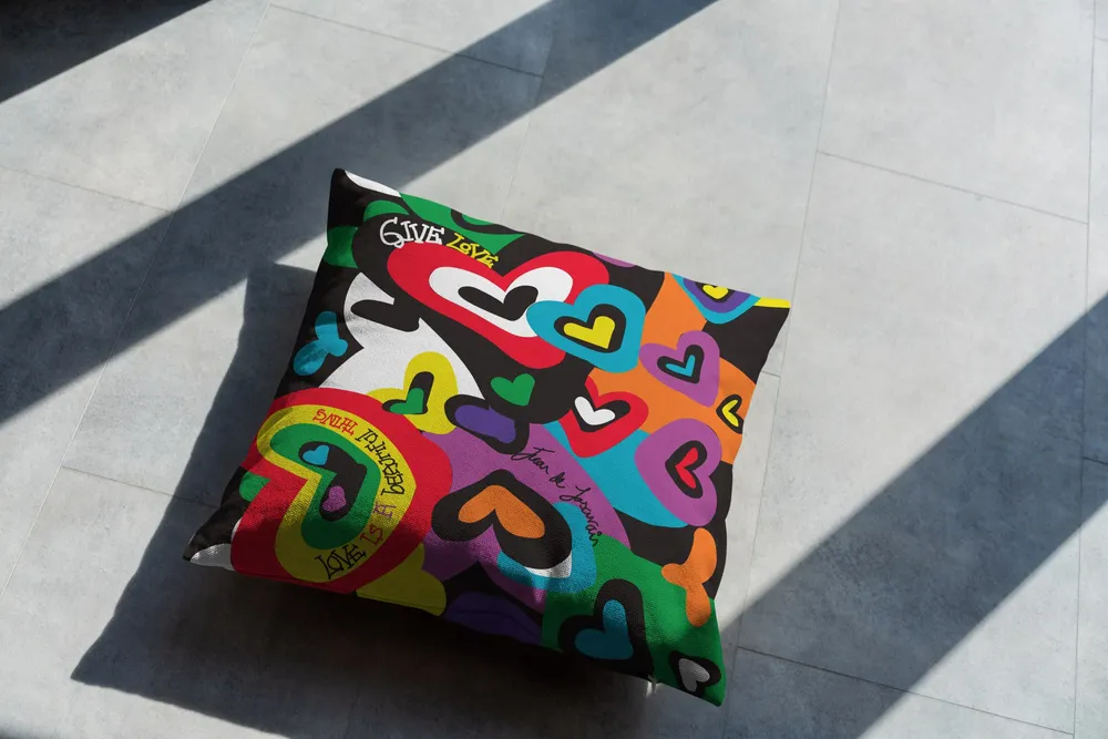 Coussins textile - Coussin décoratif Hearts 45 x 45 - Design by Juan de Lascurain - ARTDECORIS