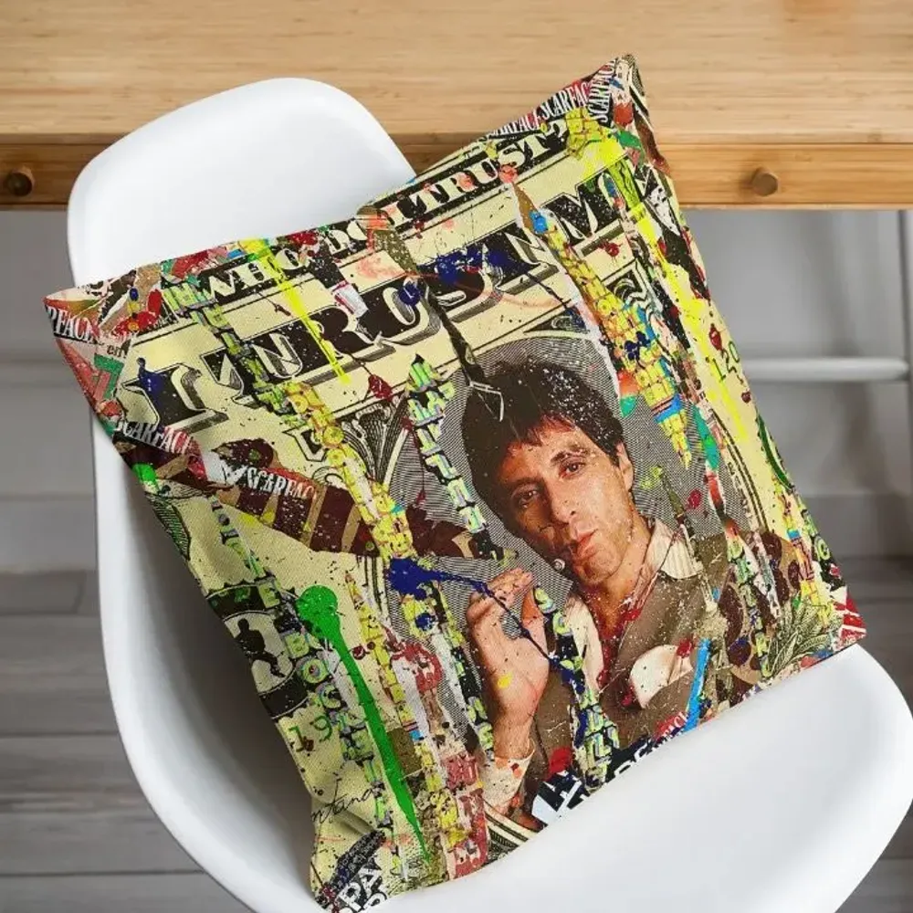 Fabric cushions - Scarface Decorative Pillow 45 x 45 - Design by Anne Mondy - ARTDECORIS
