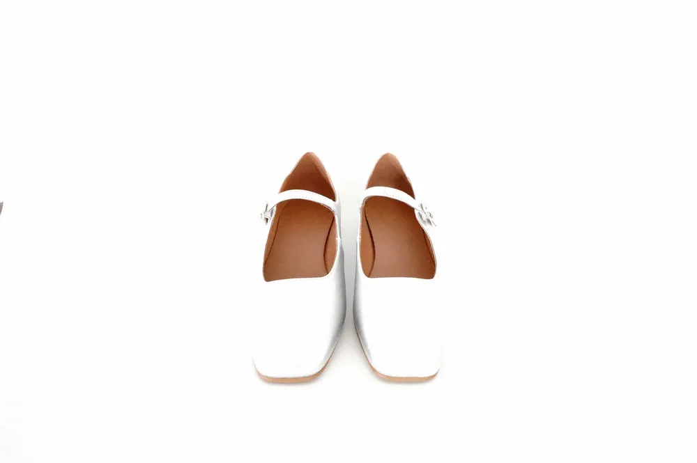Shoes - Metallic silver leather Mary Janes – handcrafted in Spain - ATELIER COSTÀ