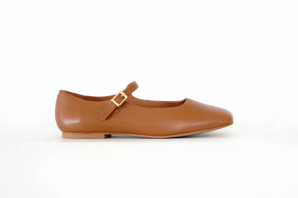 Shoes - Camel leather Mary Janes – premium craftsmanship from Spain - ATELIER COSTÀ