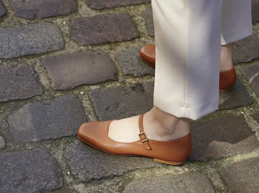 Shoes - Camel leather Mary Janes – premium craftsmanship from Spain - ATELIER COSTÀ