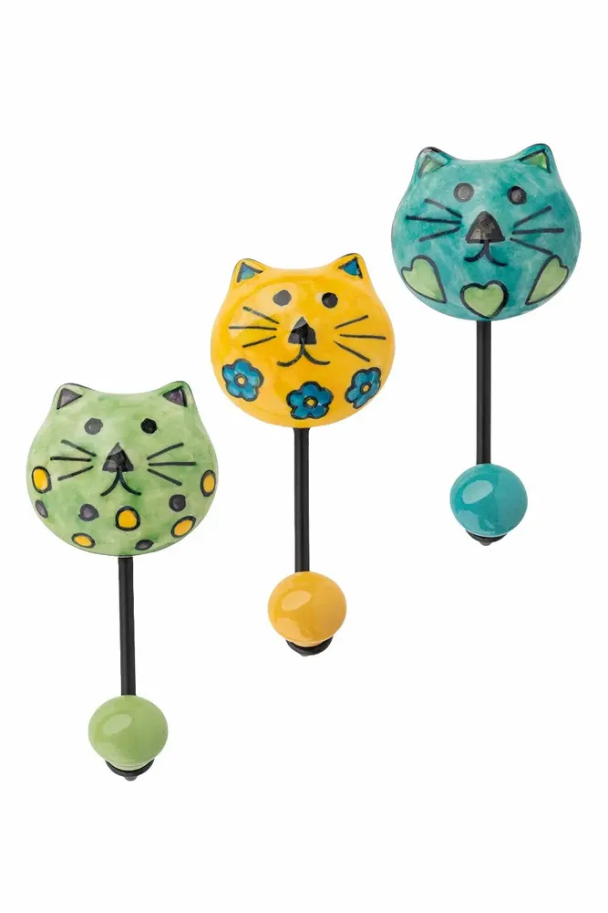 Objets déco enfant - Crochet mural CAT, MEOW, FIN FRIENDS & CUTE HOUSES - TRANQUILLO