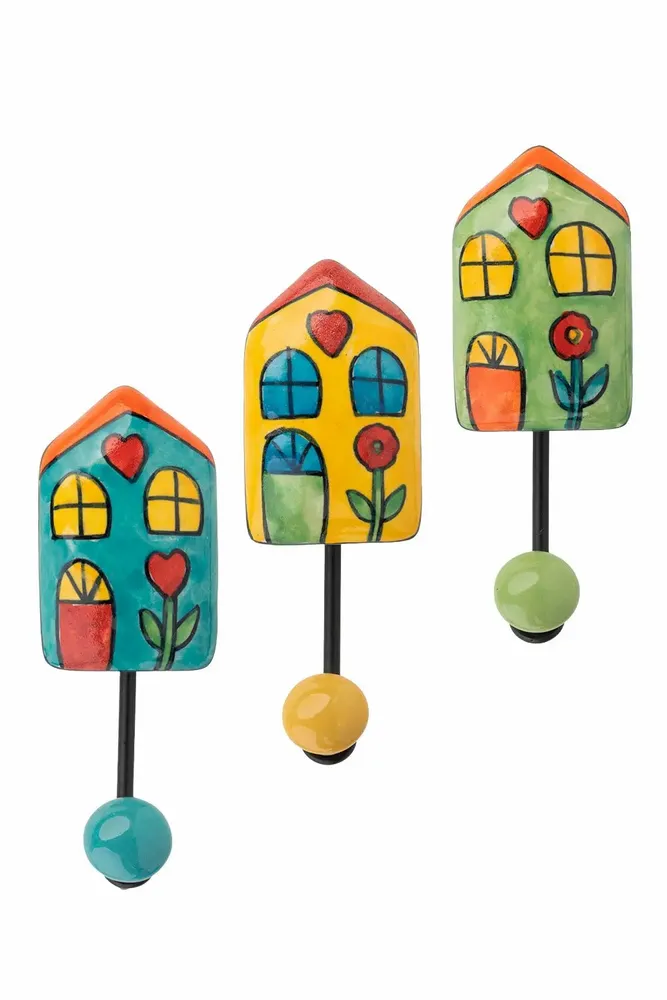 Objets déco enfant - Crochet mural CAT, MEOW, FIN FRIENDS & CUTE HOUSES - TRANQUILLO