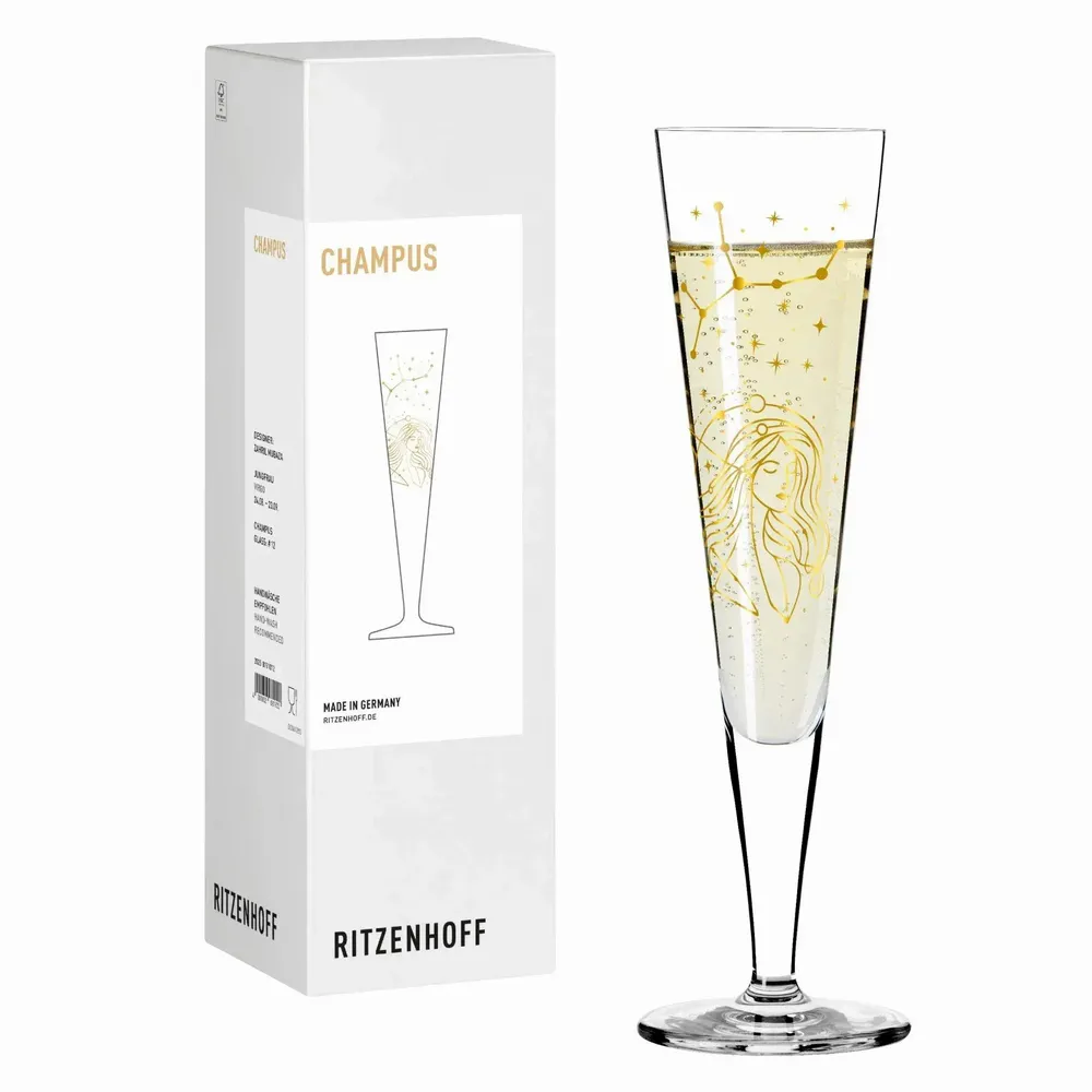 Glass - Astrologie Champagner #12 Jungfrau Z. Mubaza H25 - RITZENHOFF CRISTAL GMBH